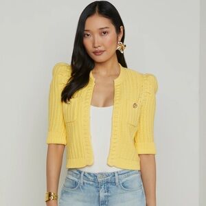 L'Agence Delilah Yellow Cardigan